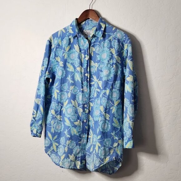 Vintage Lilly Pulitzer Women's Long Sleeve Button-Down Shirt Size medium - Picture 2 of 6